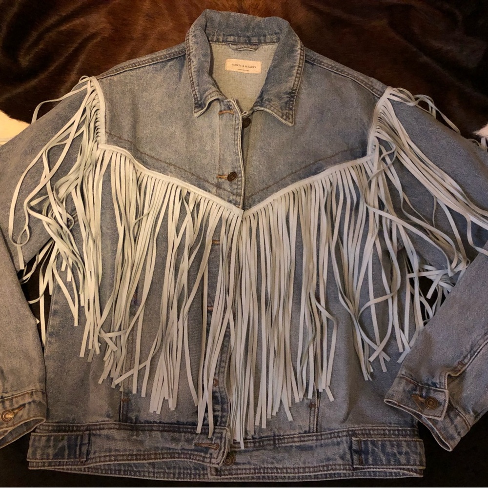 Denim and Fringe jacket